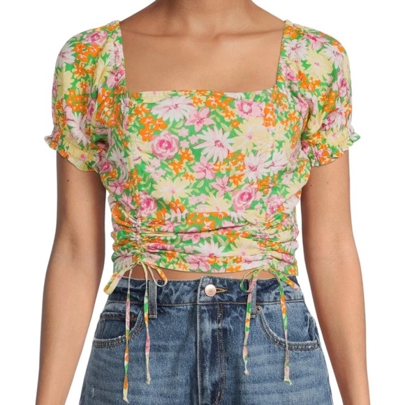 Derek Heart Tops - Derek Heart Floral Corset Style Top